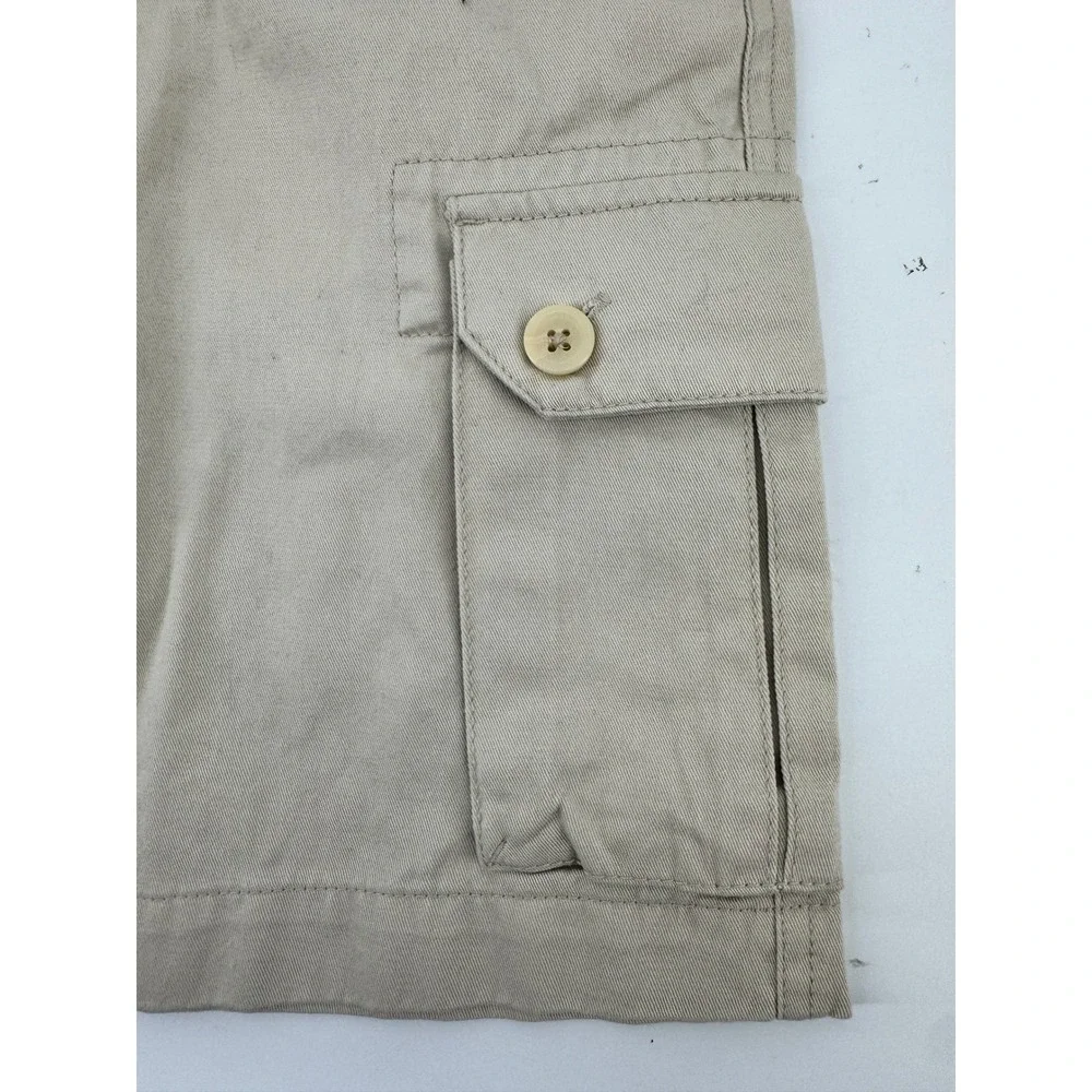 Polo Ralph Lauren Womens Cargo Shorts 12 New Basic Sand Beige Cotton Chino‎ - Picture 3 of 14